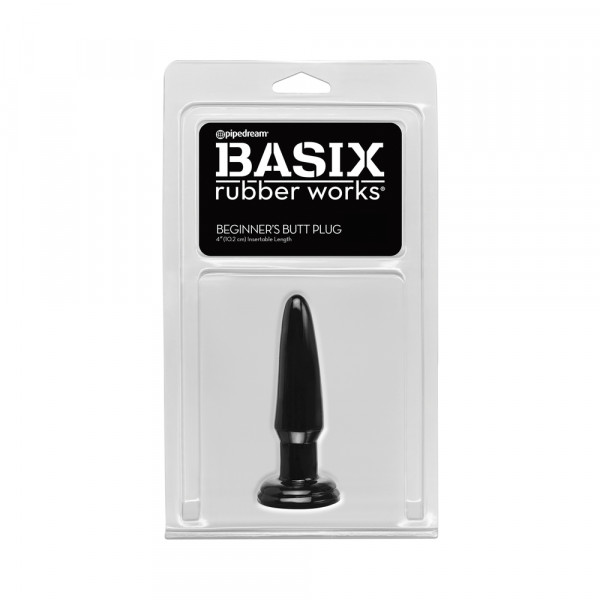 Basix Rubber Beginners Butt Plug Black — image 4 of 8