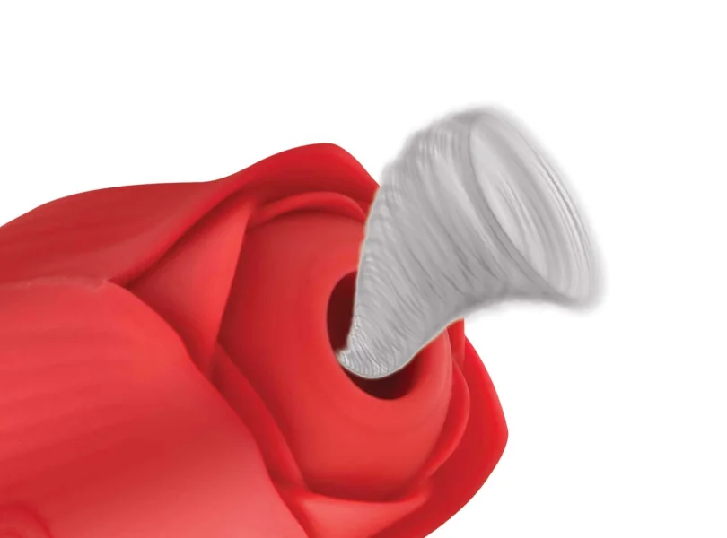 Bloomgasm Romping Rose Suction and Thrusting  Vibrator - Red — image 4 of 14