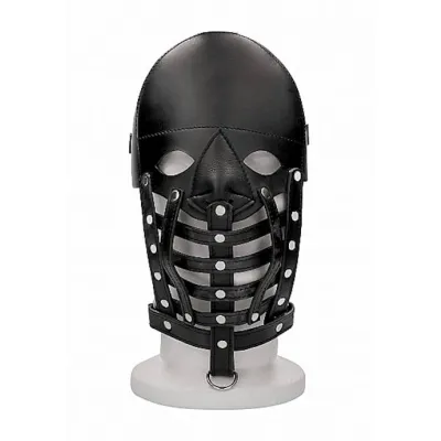 Leather Male Mask Black Black