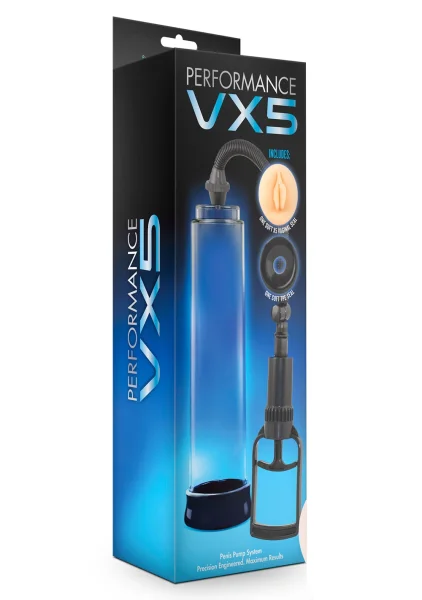 Performance VX5 Male Enhancement Penis Pump System With Realistic Sleeve By Blush - Clear