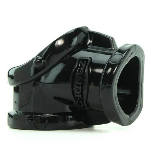 Cock Pipe Penis Ring & Ball Stretcher Black Sleeve by Fantasy C-Ringz