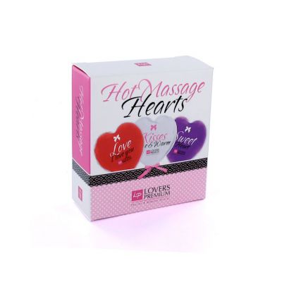 Loverspremium Hot Massage Hearts 3 Pcs Clear