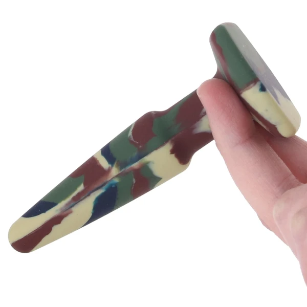 A-Play Groovy Silicone 4" Anal Plug By Doc Johnson - Camouflage