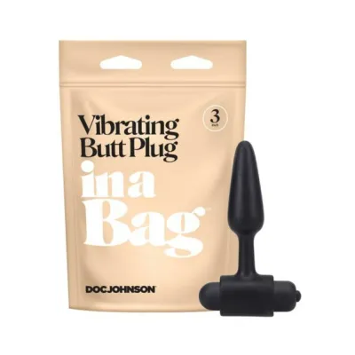 Butt Plugs In A Bag Vibrating Butt Plug 3in Black