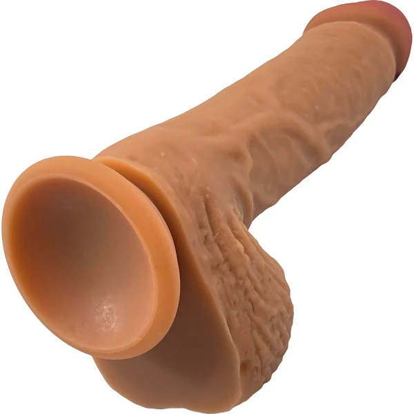 Finubar Medium 7" Realistic Dual Density Silicone Dildo With Suction Cup & Balls By Pleasure Engine