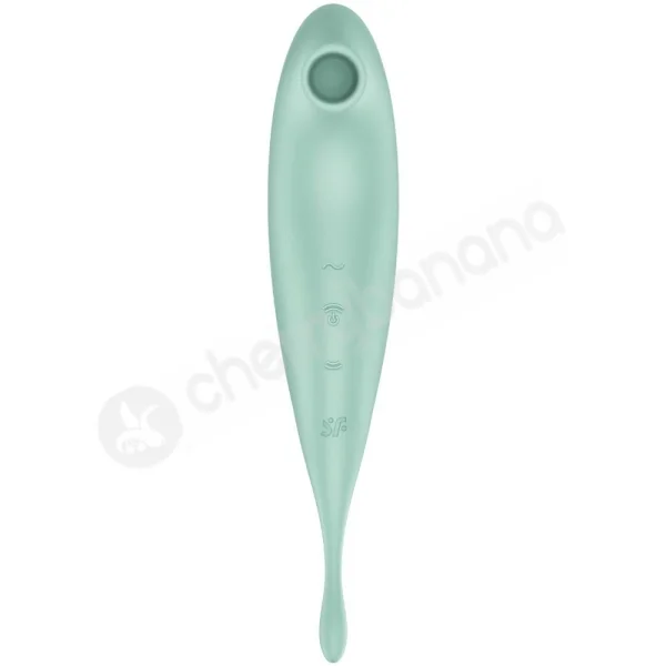 Satisfyer Twirling Pro+ Green 2 In 1 App Controlled Vibrator