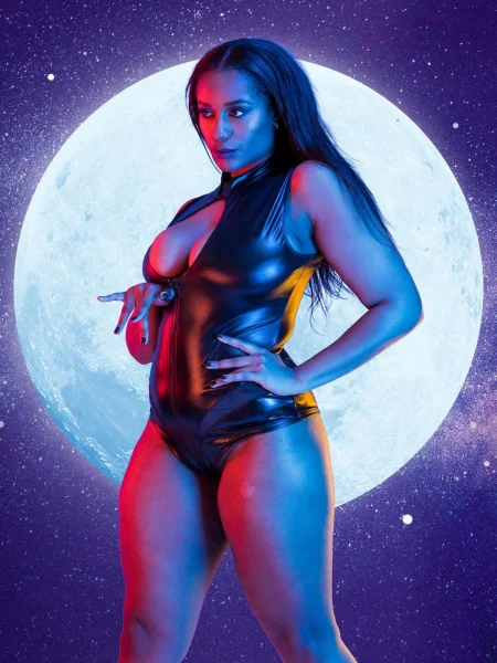 Lovehoney Plus Size Fierce Wet Look Zipper Cut-Out Teddy