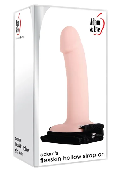 Adam & Eve Soft Hollow Strap On - Flesh