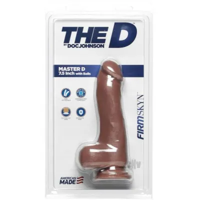 The D Master D 7 5 Inches Dildo with Balls Firmskyn Tan