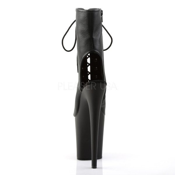 8 inches Heel, 4 inches PF Open Toe/Heel Lace-Up Ankle Boot, Side Zip — image 4 of 8