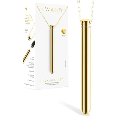 Le Wand 3 5 Whisper Quiet Vibrating Necklace in Gold