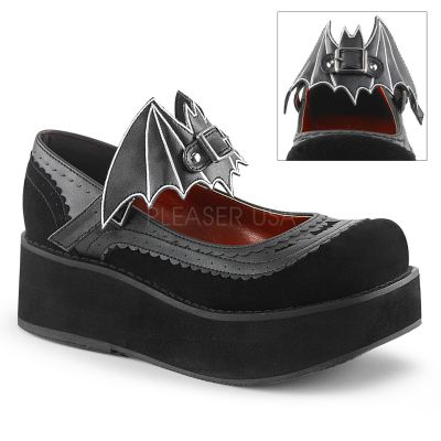 2 1 4 inches P F Mary Jane w Bat on Ankle Strap