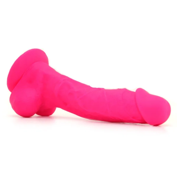 Colours Pleasures 8 Inch Pink Silicone Suction Cup Dildo