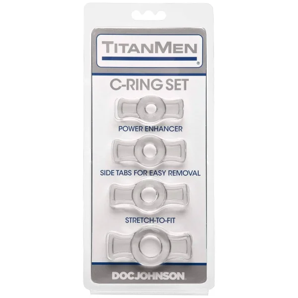 Titanmen Tools Cock Ring Set - Clear