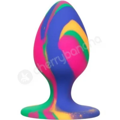 Calexotics Cheeky Medium Tie Dye 2 Silicone Butt Plug