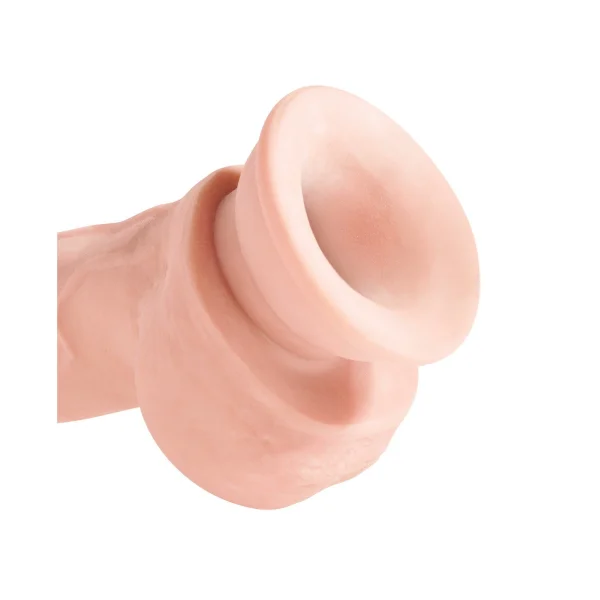 King Cock Plus 8" Triple Density Cock With Balls & Suction Cup Base - Vanilla