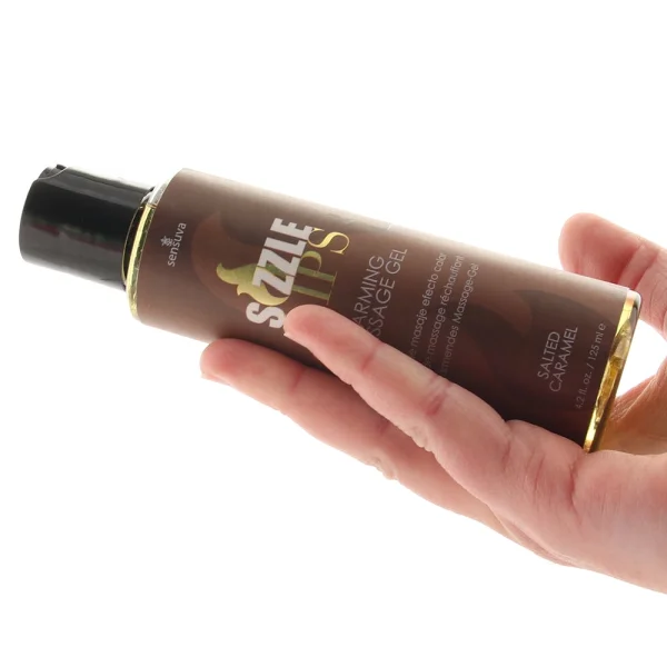 Sizzle Lips Warming Edible Gel - Salted Caramel - 4.2 Fl. Oz. - 125 ml