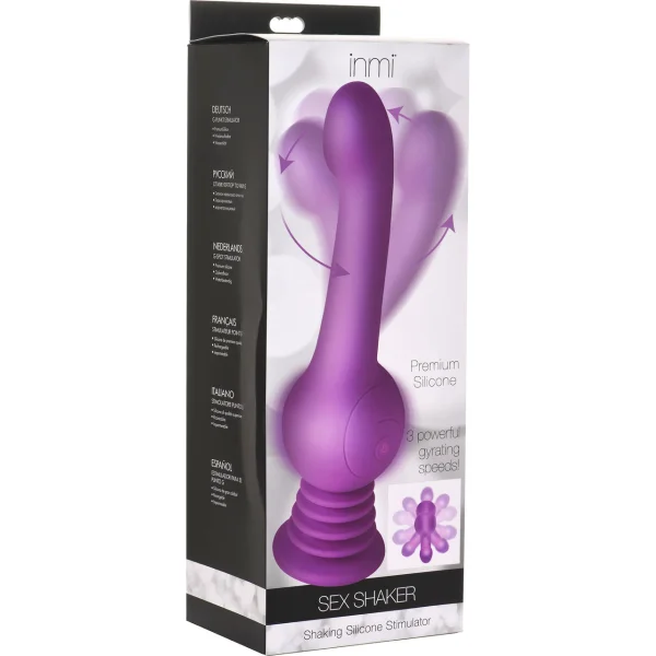 INMI Sex Shaker Shaking Silicone Rechargeable Stimulator - Purple