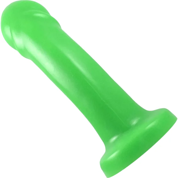 Essential G-Spot Glow-In-The-Dark Silicone Dildo By Uberrime - Glow Green