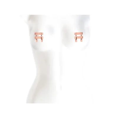 nsnovelties Bound Double Screw Rose Gold Nipple Clamps
