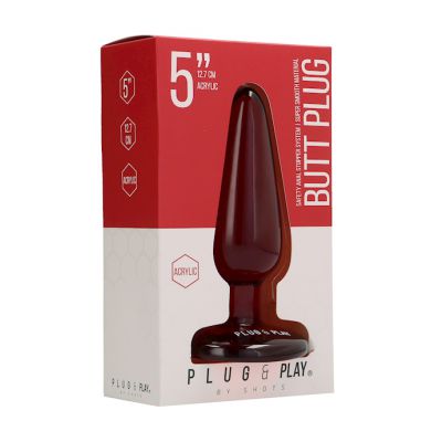 Butt Plug Basic Red 5 Inch