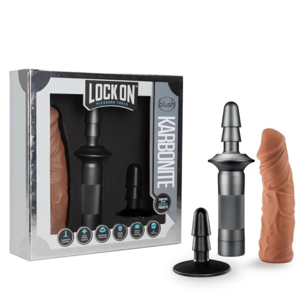 Lock On - Karbonite Dildo And Handle - Mocha — image 11 of 11