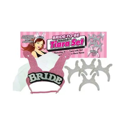 Naughty Bridal Tiara Set Pink