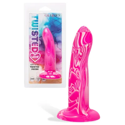 California Exotic Twisted Probe 4 75 Marbled Silicone Dildo