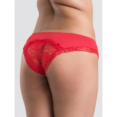 Lovehoney Red Crotchless Lace Back Panties