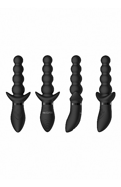 Switch Pleasure Kit #6 Black 3-in-1 Rechargeable Interchangeable Toy Kit