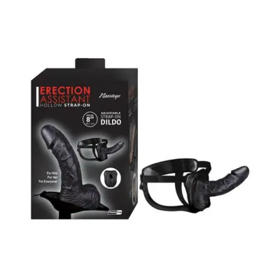 Erection Assistant Hollow Strap on 8 In Black
