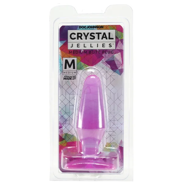 Crystal Jellies Butt Plug Purple Medium