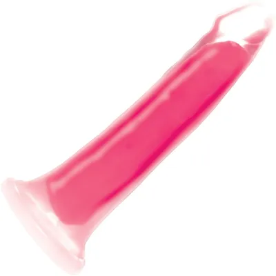 Lollicock Glow In The Dark 8 Silicone Suction Cup Dildo Pink