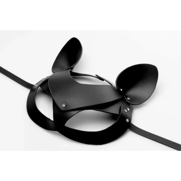 Bad Kitten Leather Cat Mask Black O/S — image 7 of 8