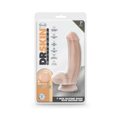 Dr Skin Dr Samuel Dildo With Suction Cup Silicone 7 In Vanilla