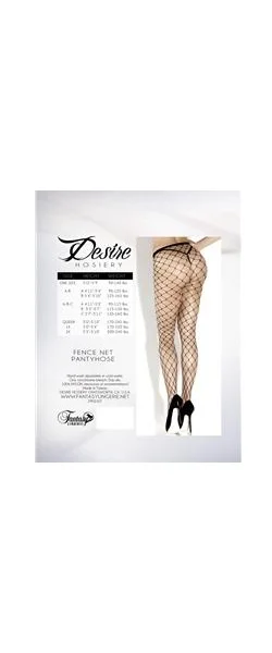 Diamond Fishnet Panty Hose Black Os — image 4 of 4