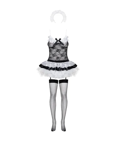 Obsessive Housemaid Costume - Black/white - S/m