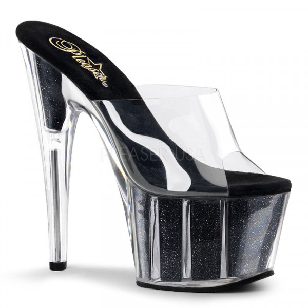 ADORE-701G - 7" Stiletto Heel Glitter Filled PF Slide — image 5 of 8
