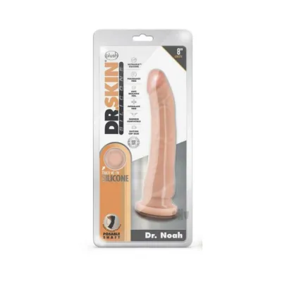 Dr Skin Silicone Dr Noah Dong With Suction Cup 8 In Vanilla
