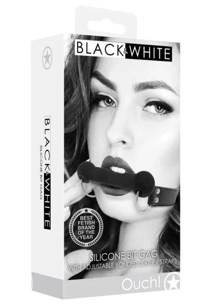 Ouch! Silicone Bit Gag with Adjustable Bonded Leather Straps
