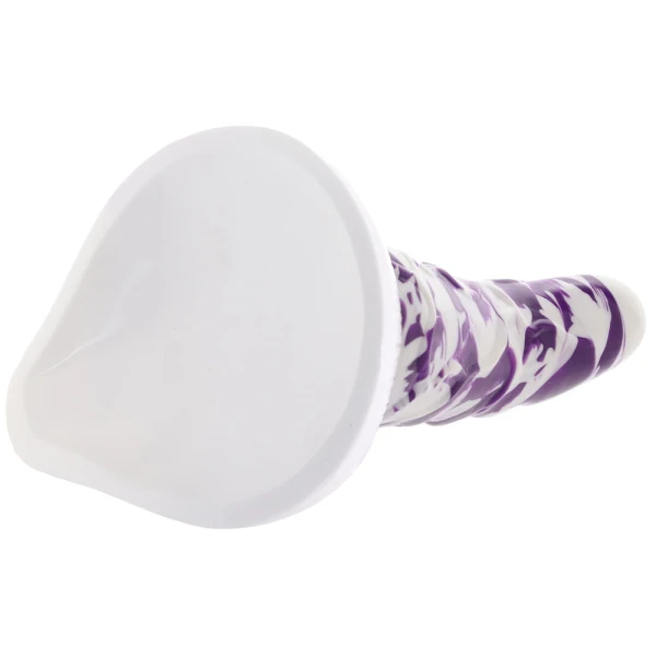 Stardust Alien 7.5" Silicone Suction Cup Dildo - Purple & White