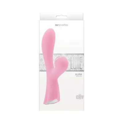 Luxe Aura Rechargeable Suction Dual Stimulator Pink