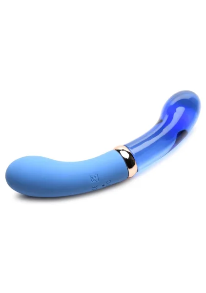 Prisms Bleu Dual Ended Silicone and Glass G-Vibe