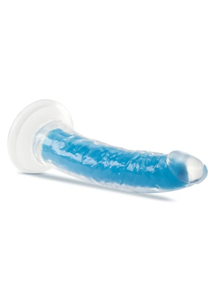 Neo Elite Glow In The Dark 7.5" Dual Density Realistic Silicone Dildo With Balls by Blush - Neon Green