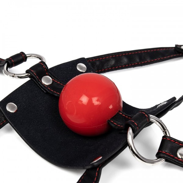 Bondara Faux Leather Ball Gag Muzzle Harness — image 5 of 5
