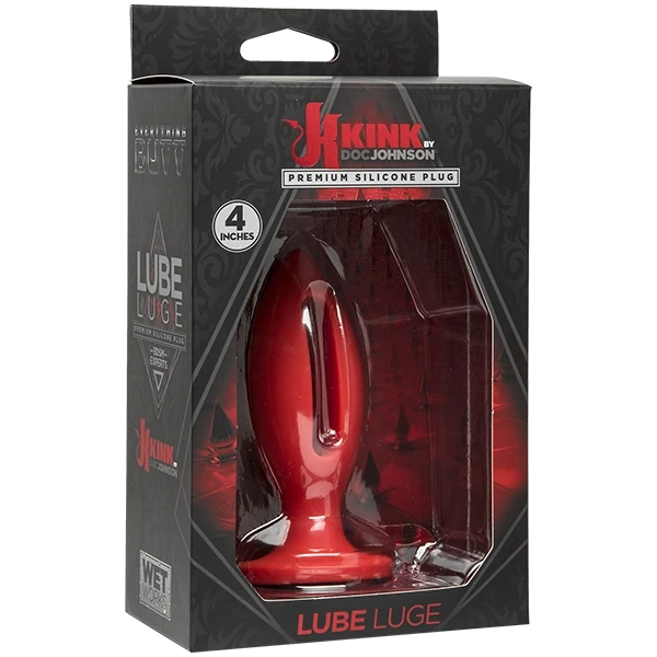 Kink Wet Works 4 inch Silicone Lube Luge Plug - Red
