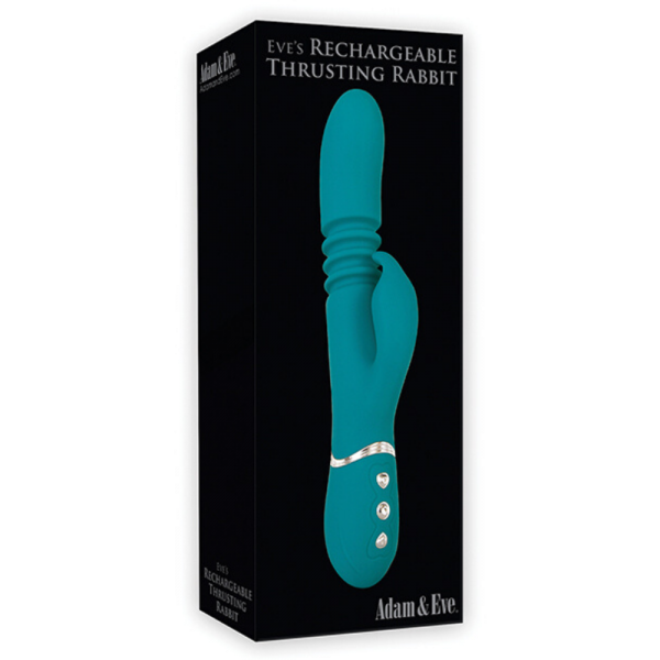 Adam & Eve Eve's Rechargeable Thrusting Rabbit - Green — image 9 of 25