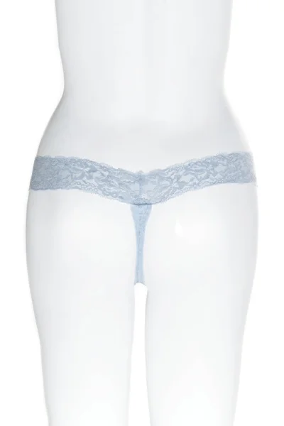 Plus Size Light Blue Lace Thong