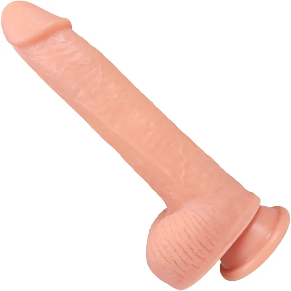 The Engineer 7 Inch Silicone Realistic Dildo With Balls & Suction Cup Base By Fukena - Vanilla