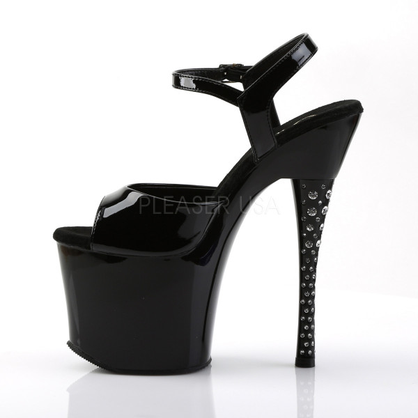DIAMOND-709 - 7" RS Imbedded Heel Ankle Strap Platform Sandal — image 3 of 4